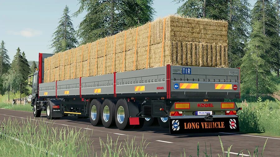 Load auto. Fs19 щеповоз. FS 19 бортовой полуприцеп. Бортовой прицеп для ФС 19. FS 17 шторный прицеп.