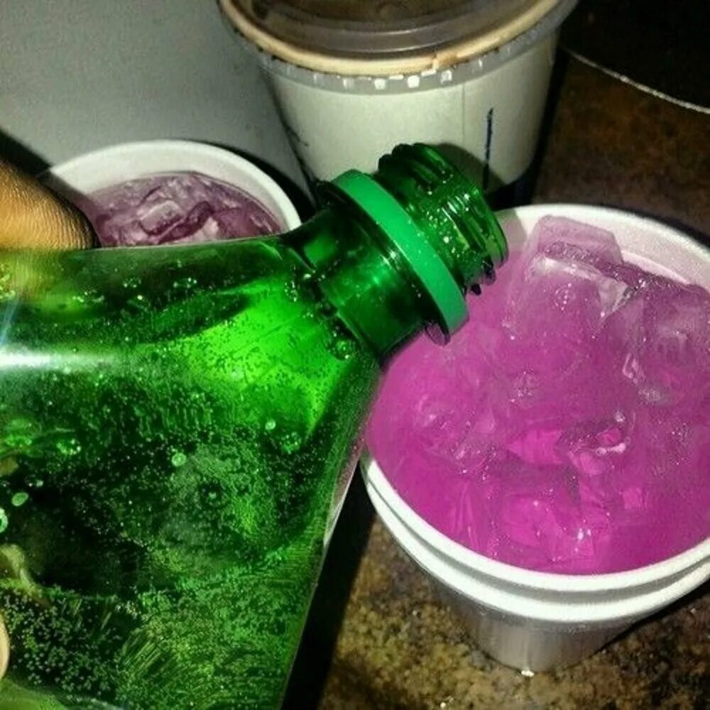 Codeine tears in her fanta