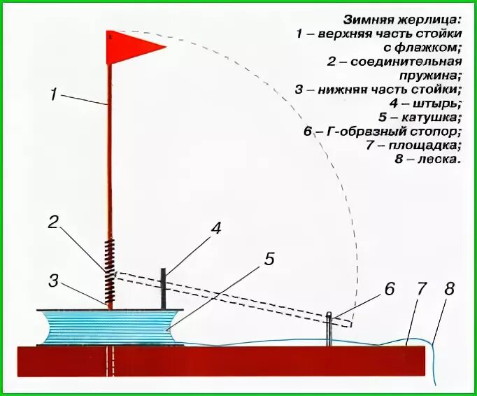 Запрет на жерлицы с какого числа. Зимняя жерлица автомат чертёж. Пружина для флажков на жерлицы. Самодельные зимние жерлицы. Конструкция жерлицы.