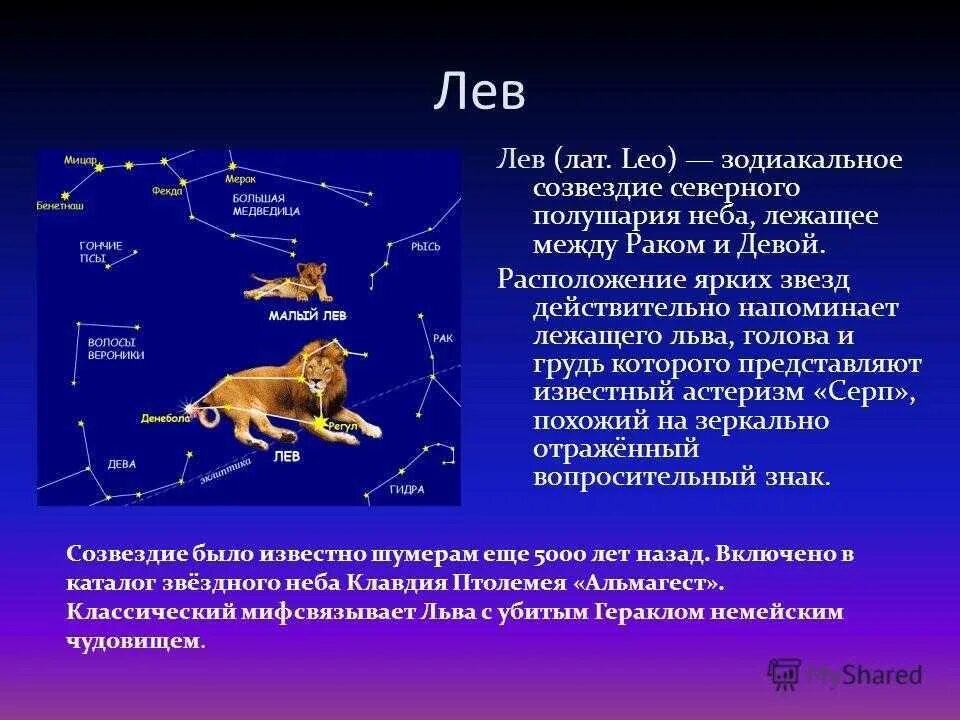 Какие звезды входят в малый лев. Созвездие лев рассказ 2 класс. рассказ о созвездии льва. сообщение о созвездии льва 1 класс. созвездие льва доклад.