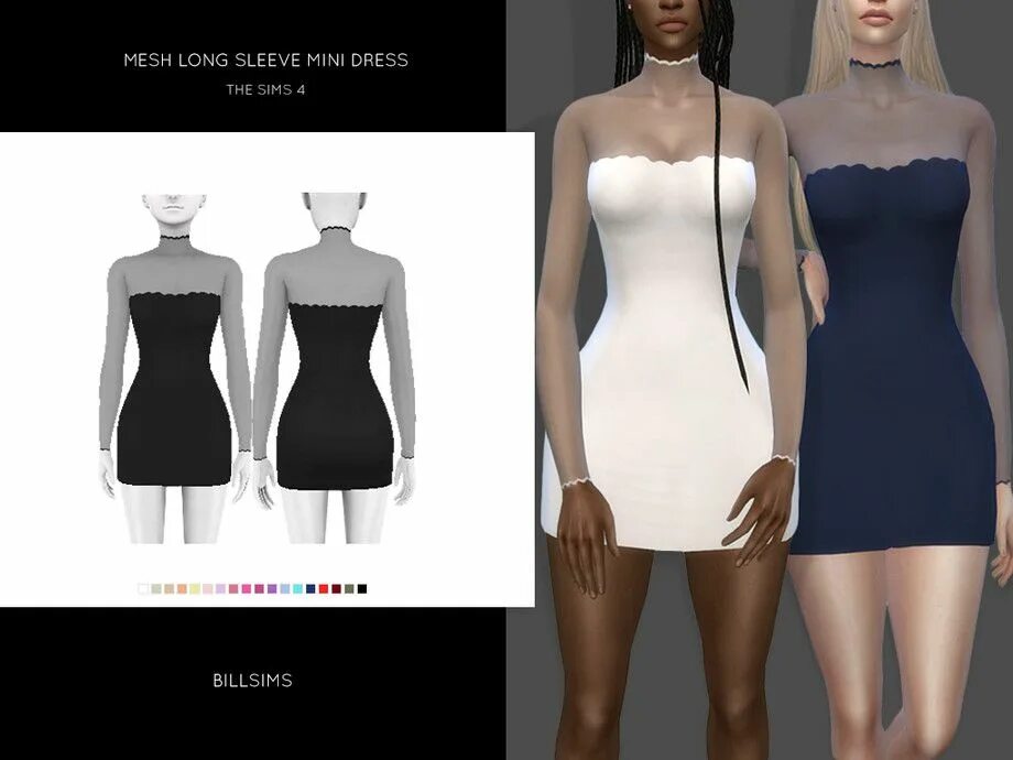 Sims mesh. Mesh for sims 4. симс 4 короткое белое платье. симс 4 платье с прозрачными рукавами. mesh одежда.