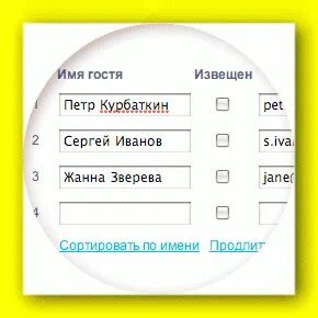 На какое время приглашать гостей