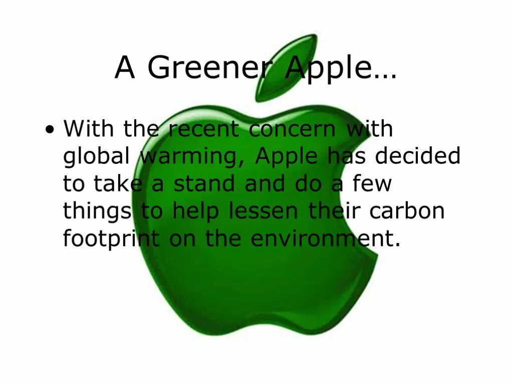 Greener перевод на русский. Презентация Apple. Зеленое яблоко для презентации. Apple Recycling. Apple waste.