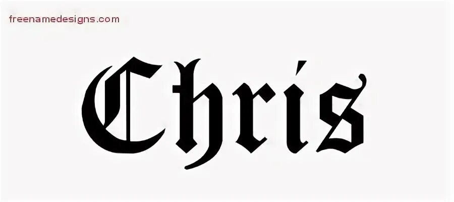 Chris name. Тату chris имя.