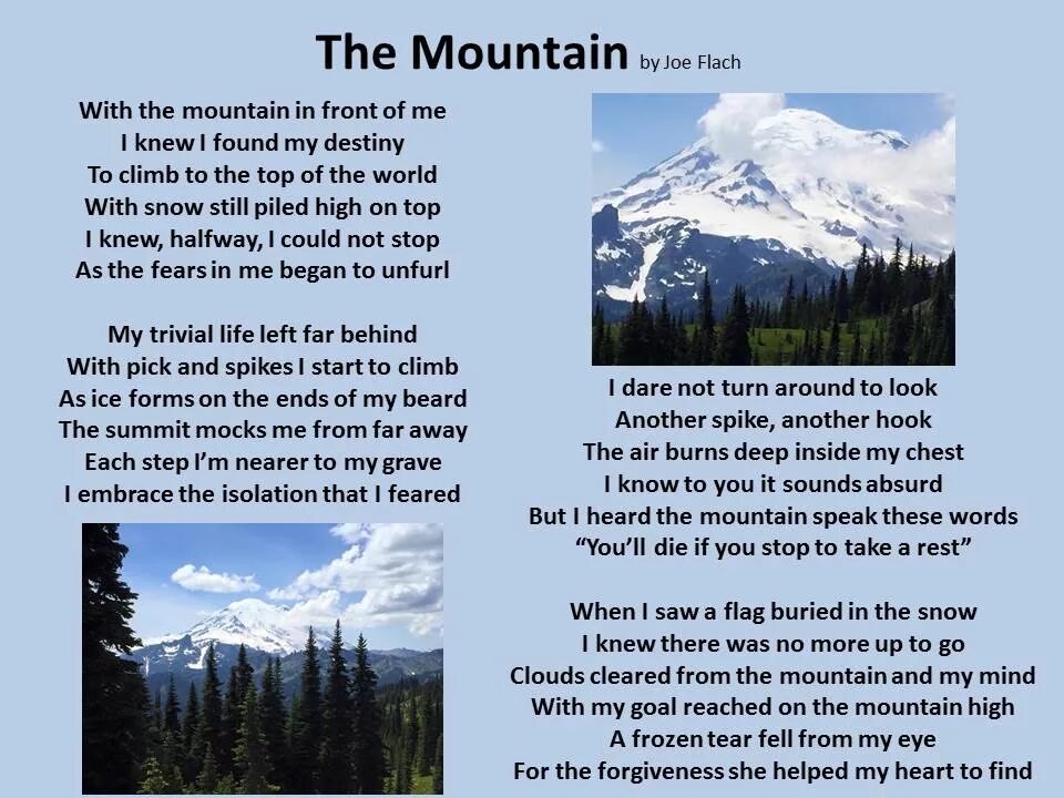 High mountain перевод. Стихи про горы. Стихотворение про горы на английском. Стих про горы на английском языке с переводом. I can Climb the Highest Mountain стихотворение.