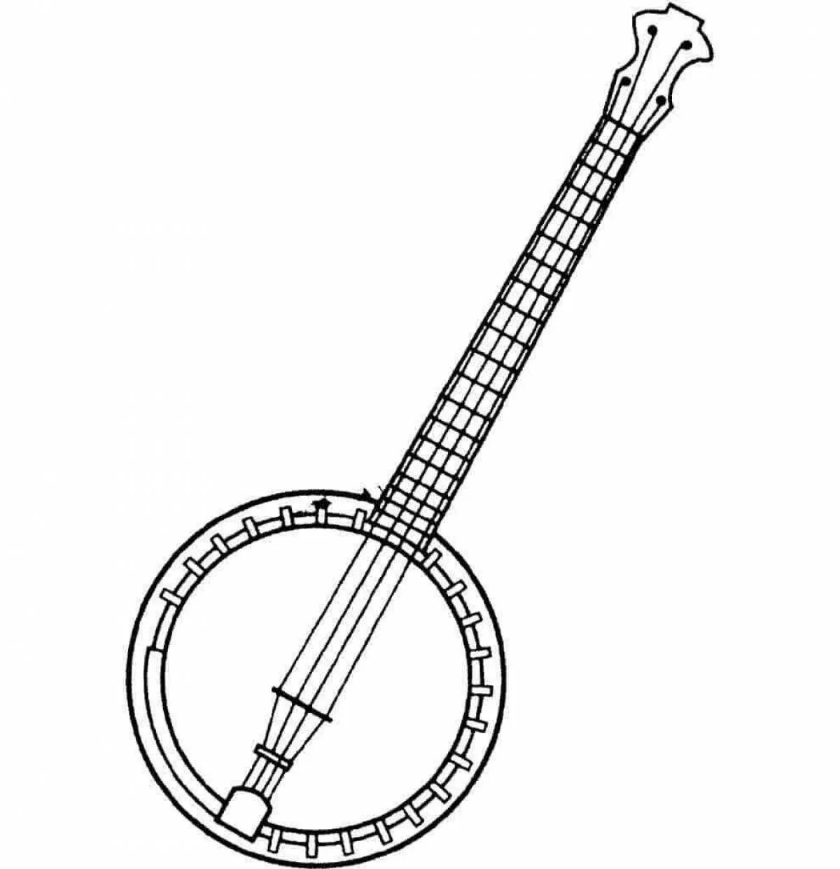 Музыкальные инструменты народов рисунки. Банджо музыкальный инструмент рисунок. Банджо струнный музыкальный инструмент. Музыкальные инструменты раскраска. Раскраска музыкальные инструменты для детей.