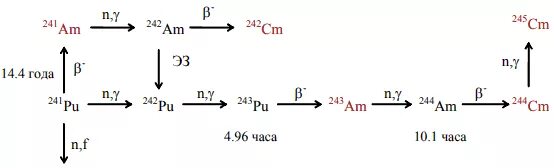 Схема распада америция 241. Схема распада молибдена-99. Цепочка распада америция. Бета распад америция. Распад изотопа плутония