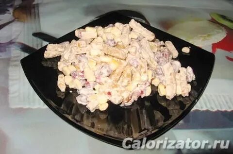 Фасоль кукуруза сухарики чеснок сыр