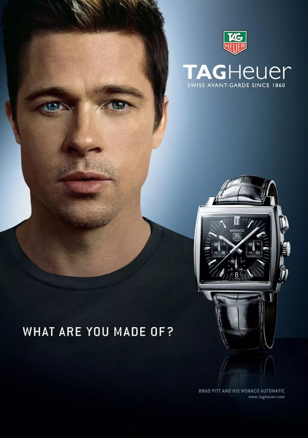 Реклама наручных часов. Tag Heuer Брэд Питт. Tag Heuer Brad Pitt. Часы tag Heuer Swiss avant-garde since 1860. Таг хоер часы мужские Брэд Питт.