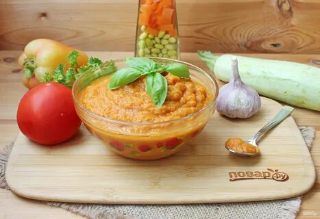Кабачковая икра из овощей запеченных в духовке