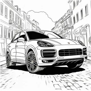 Машина порше раскраска