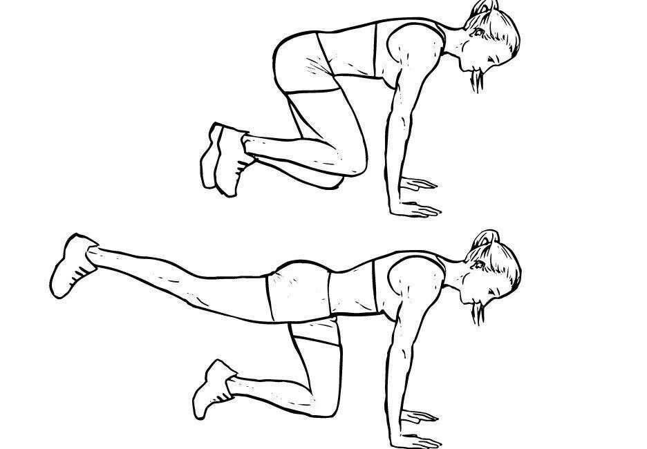 Упражнения одной рукой одно другой другое. Отведения ноги вверх упражнение. Махи с прямой ногой + перекрестные махи. Отведения ногой назад еа че. Махи прямой ногой на четвереньках.