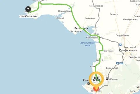 Евпатория алушта расстояние