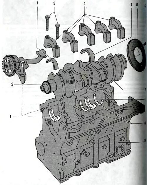 Коленвал Шкода Фабия 1.4. Коренные крышки коленвала 1.8 TSI.