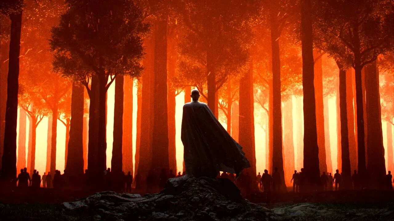 Epic dark. Blood oath. prophet epic. this is the way wallpaper. fantasy man from behind cape on wind.