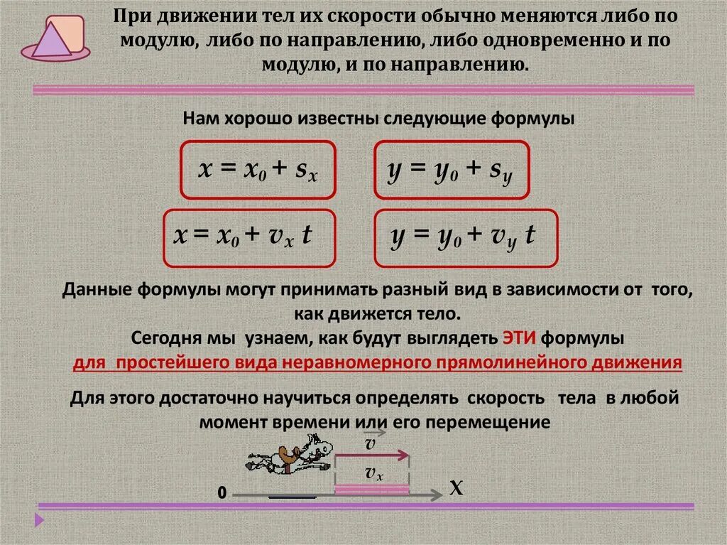 Скорость тела движущегося прямолинейно изменяется. Начальная скорость формула через ускорение. направление начальной скорости как найти. ускорение при равноускоренном движении. формула нахождения скорости от ускорения.