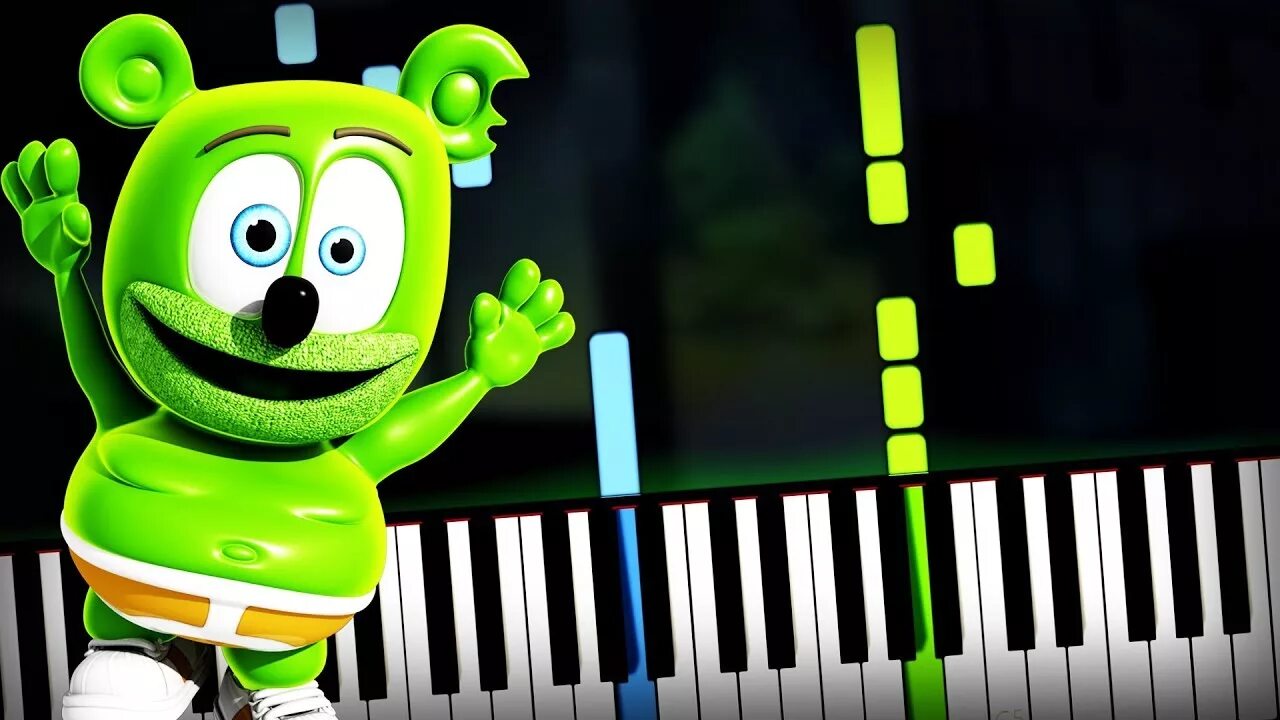 Gummy bear song long english. Гумибер. Я мишка гумми бер. Гумми бер на пианино. ГАМИ бер на фортепиано.