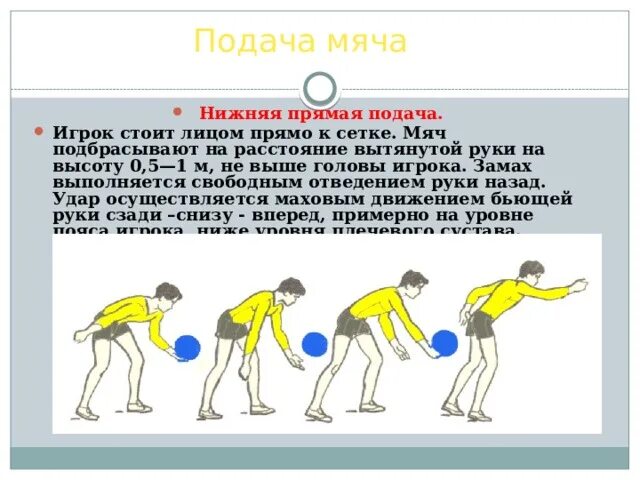 Откуда выполняется подача мяча. Откуда выполняется подача мяча