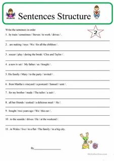 Sentence structure in english