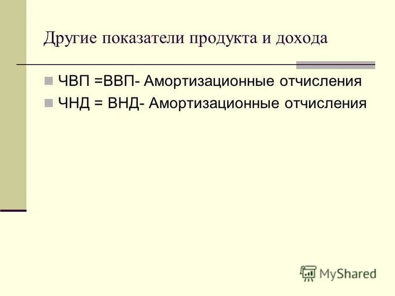 Показатели чистого национального продукта