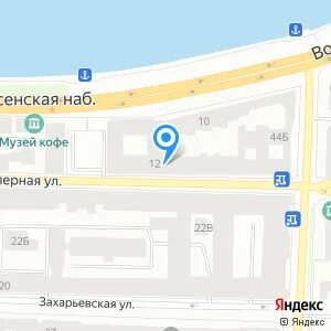 Воскресенская набережная на карте