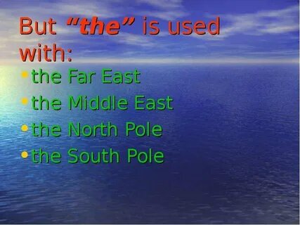 Geographical names