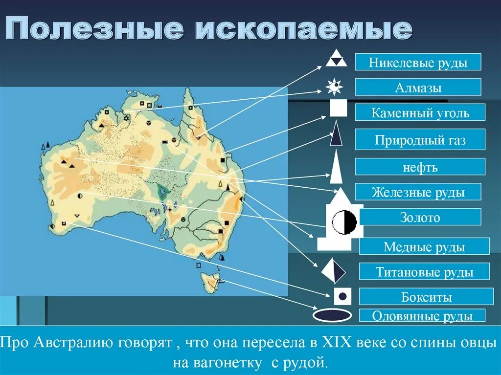 Какими полезными ископаемыми богат материк евразия. Карта полезных ископаемых Австралии. Карта природных ископаемых Австралии. Месторождения полезных ископаемых в Австралии на карте. Месторождения полезных ископаемых Австралии на контурной карте.