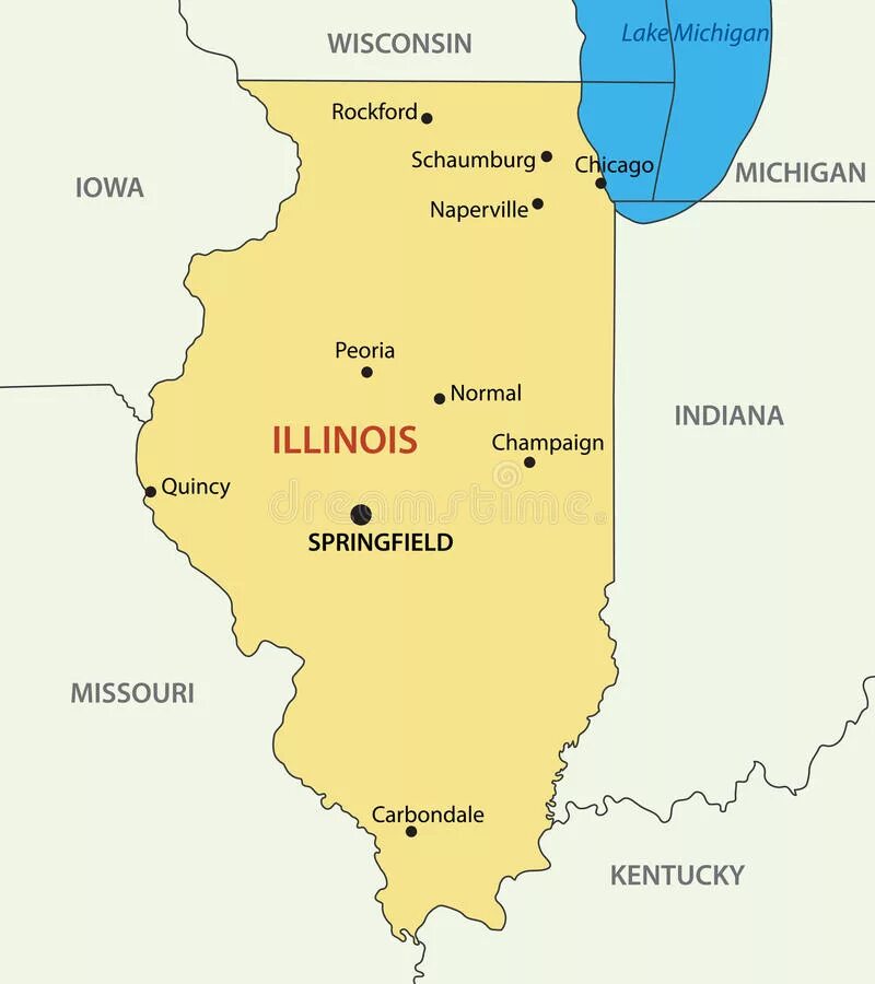 Штат Иллинойс города на карте. Illinois на карте. Штат Иллинойс на карте США. Физическая карта штата Иллинойс.