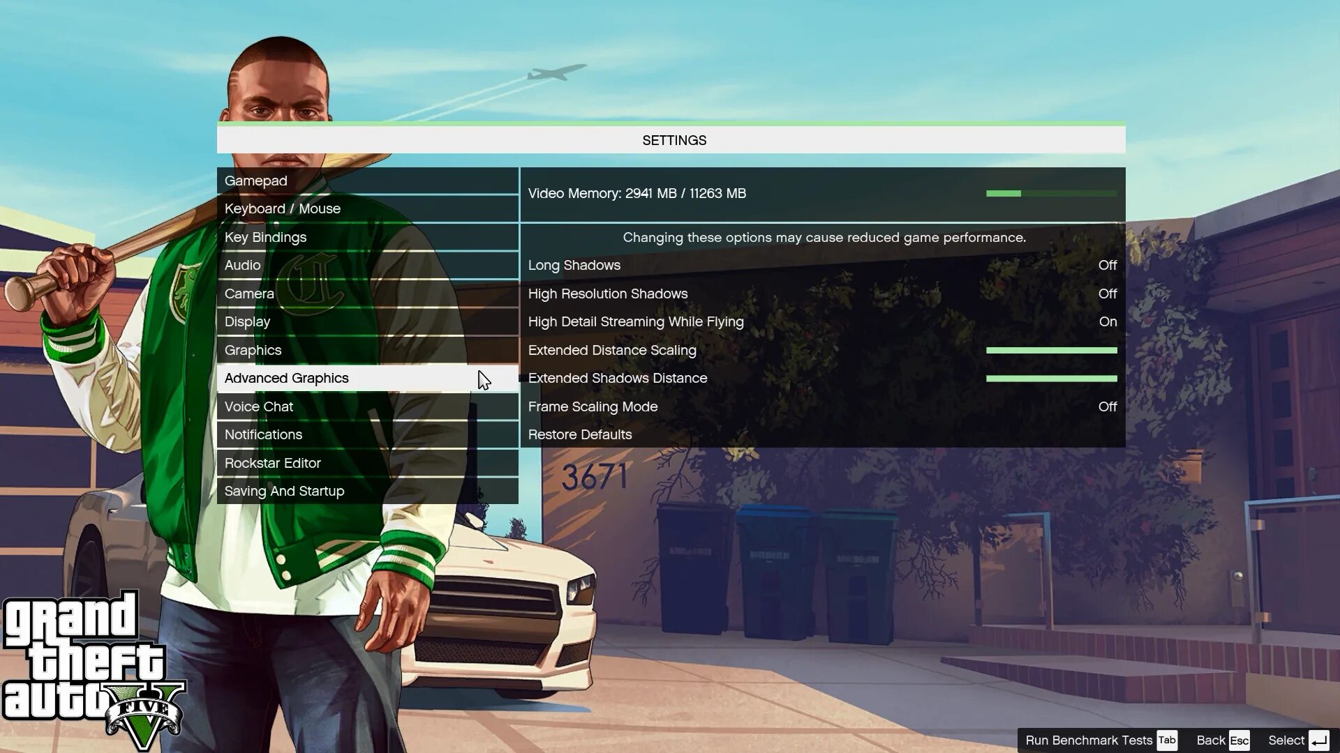 Как запустить тест гта 5. Настройки ГТА. 5 ФПС В ГТА 5. Скрин настроек ГТА 5. Видеопамять ГТА 5.
