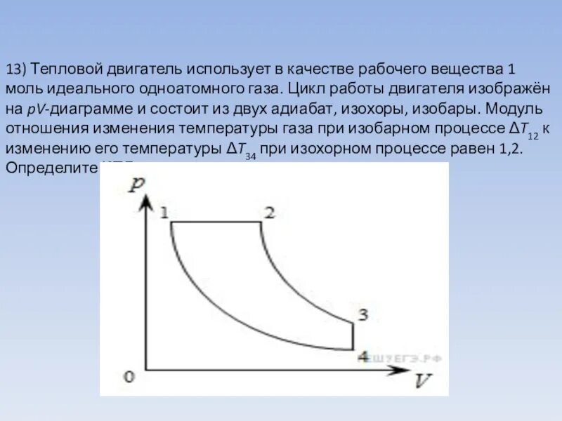 Тепловой двигатель использует в качестве рабочего вещества 1 моль. Диаграмма рабочий цикл теплового двигателя. Работа цикла газа. Циклы газовой ДВС. Идеальная тепловая машина использует в качестве