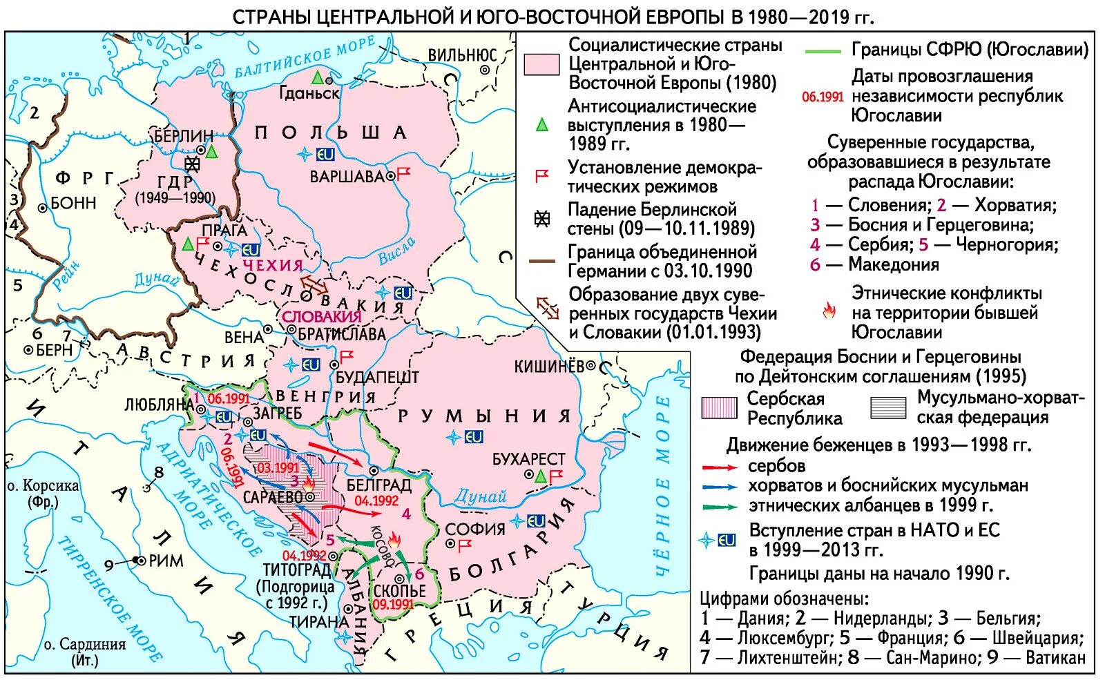 Европа после мировых войн таблица. Восточная европа во 2 половине 20 века. страны восточной европы во второй половине начале 21 века. карта восточной европы во второй половине 20 века. бархатные революции в восточной европе карта.