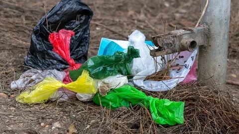 Пакет полиэтиленовый в земле