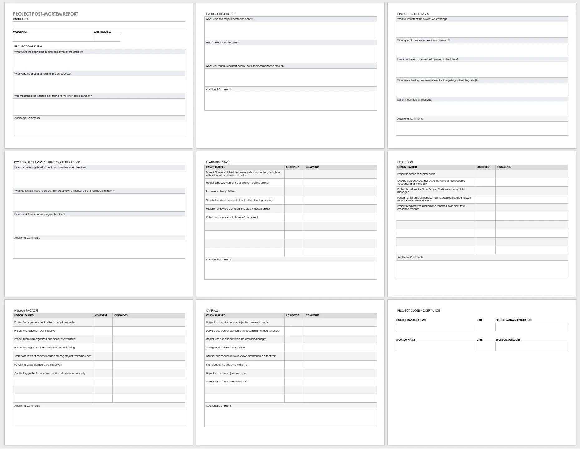 Post Mortem Report Template. My Report Project. Report Post.