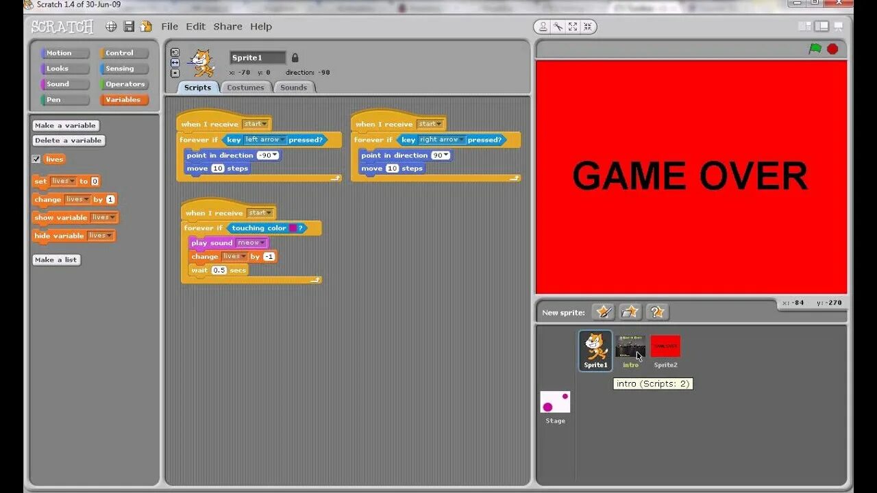 Scratch how to make. Скретч игры. Scratches игра. Game over Scratch. Intro скретч.