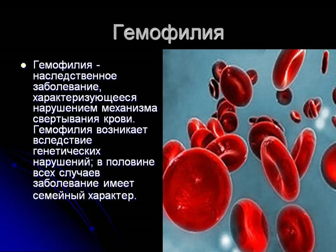 Появление гемофилии