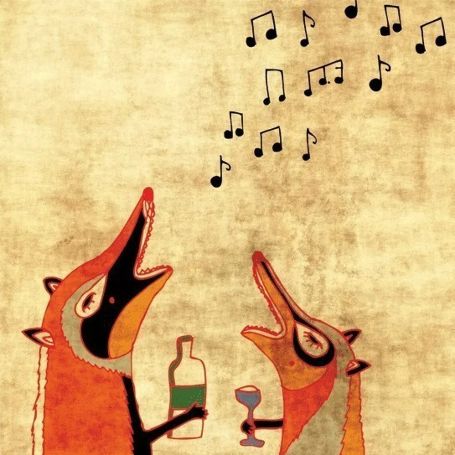 Лисички поют. Schall Eszter иллюстрации. Funny Fox illustration. Happy Fox illustration. Fox sing