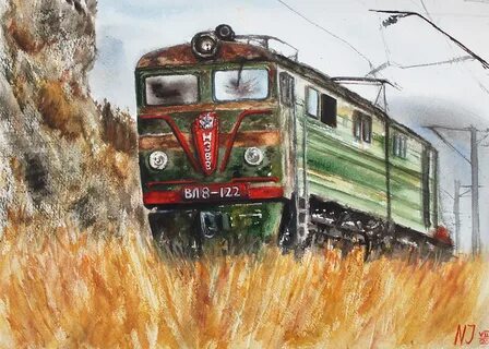 Поезд ржд рисунок