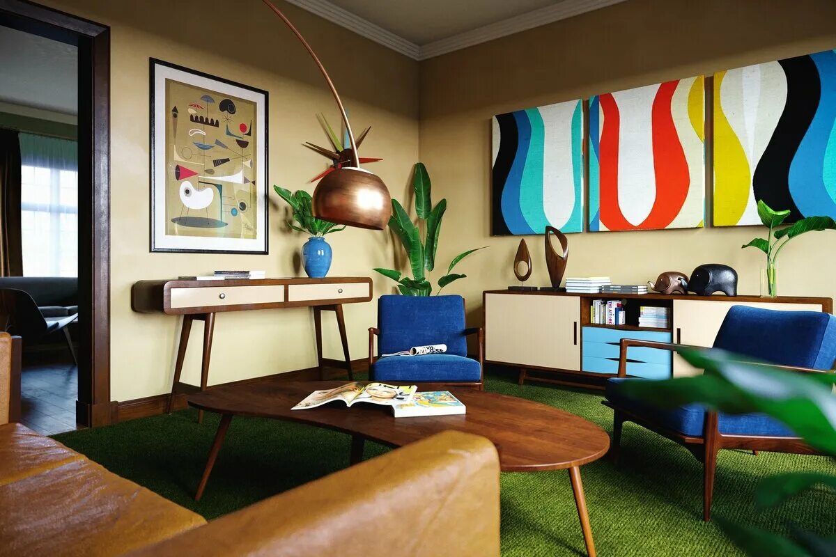 Mid-century modern в интерьере