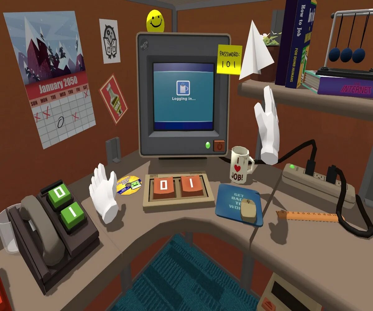 Гейм луп 32 бит. Job Simulator. Что делать в игре PC Simulator. Как установить приложение в PC Simulator. Job Simulator game 3ď аидроид.