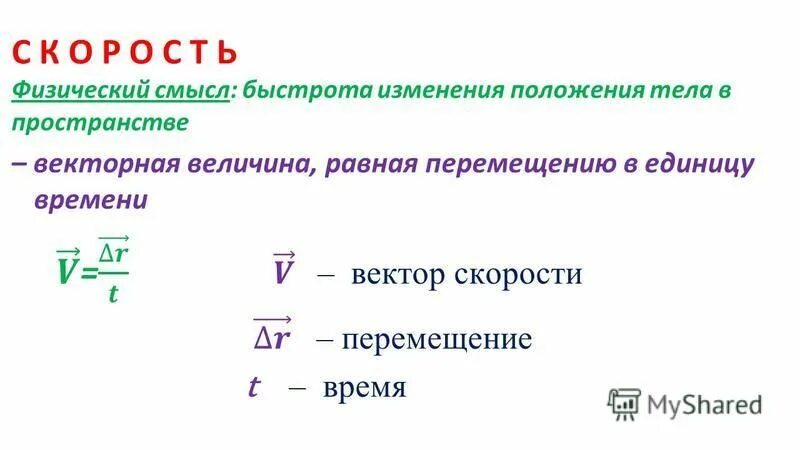 Физический смысл скорости. Быстрота изменения координаты это. Скорость это быстрота изменения координаты тела. Физический смысл. Изменение скорости движения происходит