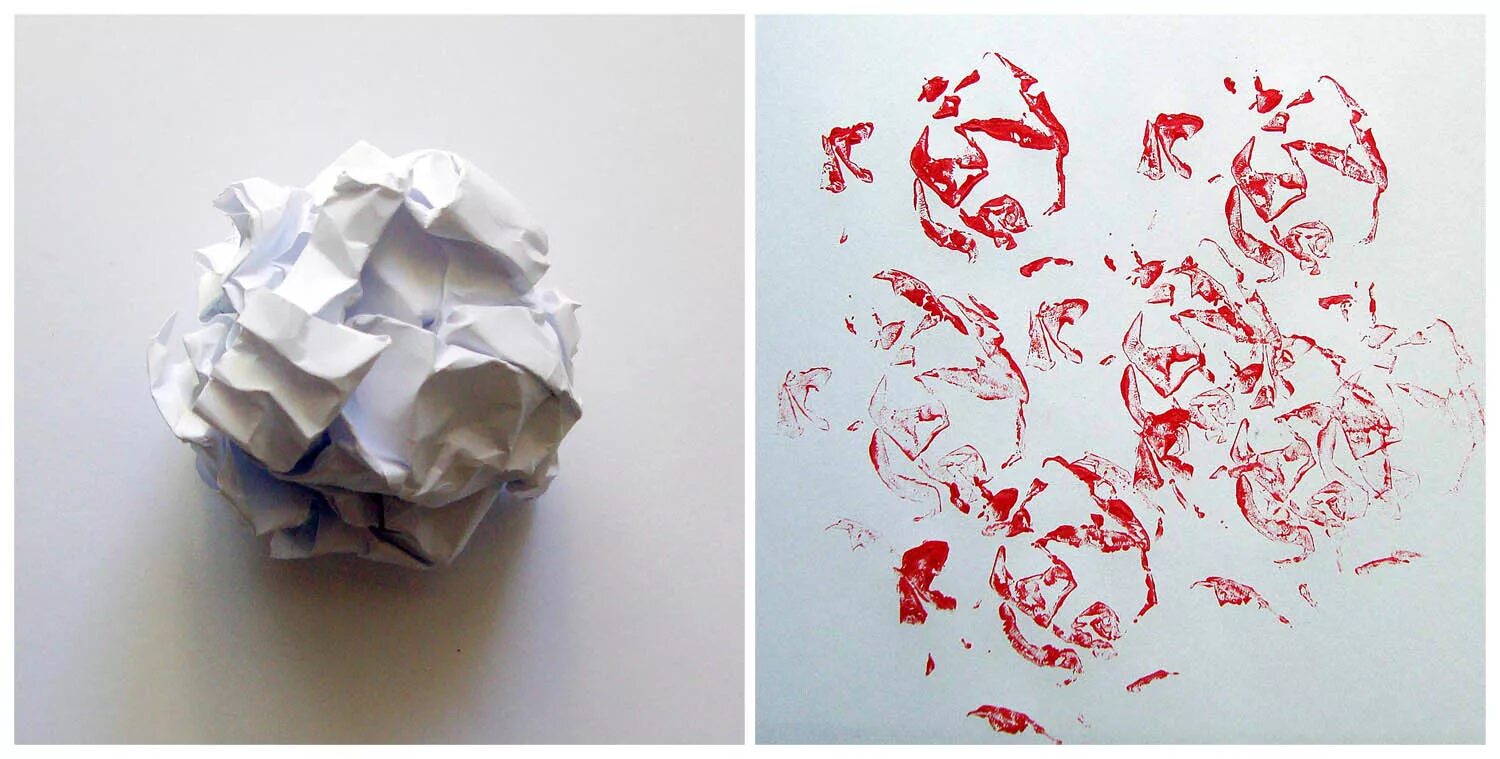 смятая бумага карандашом. рисунок мятой бумаги.
