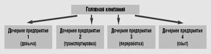 Создание дочернего предприятия