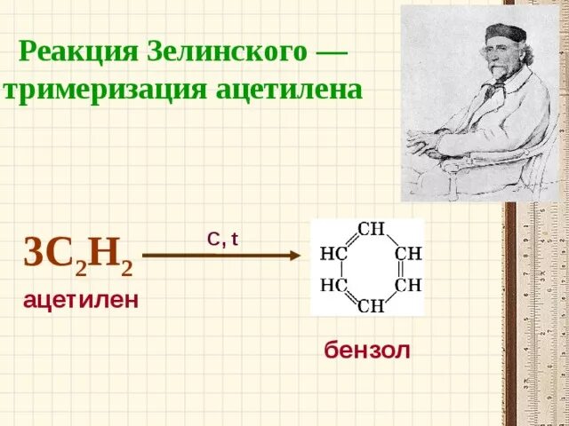 Реакция Зелинского тримеризация ацетилена. Реакция Зелинского тримеризация. Тримеризация ацетилена (реакция Бертло-Зелинского). Реакция Бертло-Зелинского.