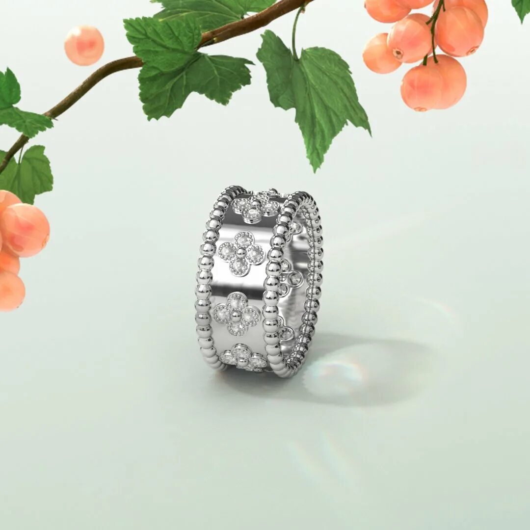 Фан клиф. Кольцо Ван Клифф. Van Cleef Arpels Ring. Кольцо Ван Клиф 3д модель. Van Cleef украшения.