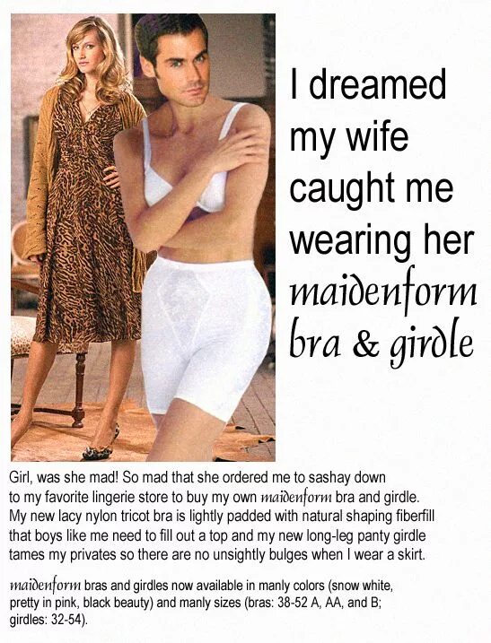 Dream wife. Bra girdle TG captions.