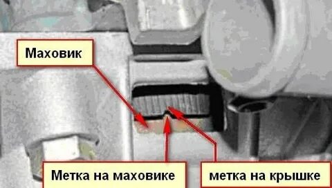 Метка маховика приора