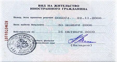 Как получить временный вид на