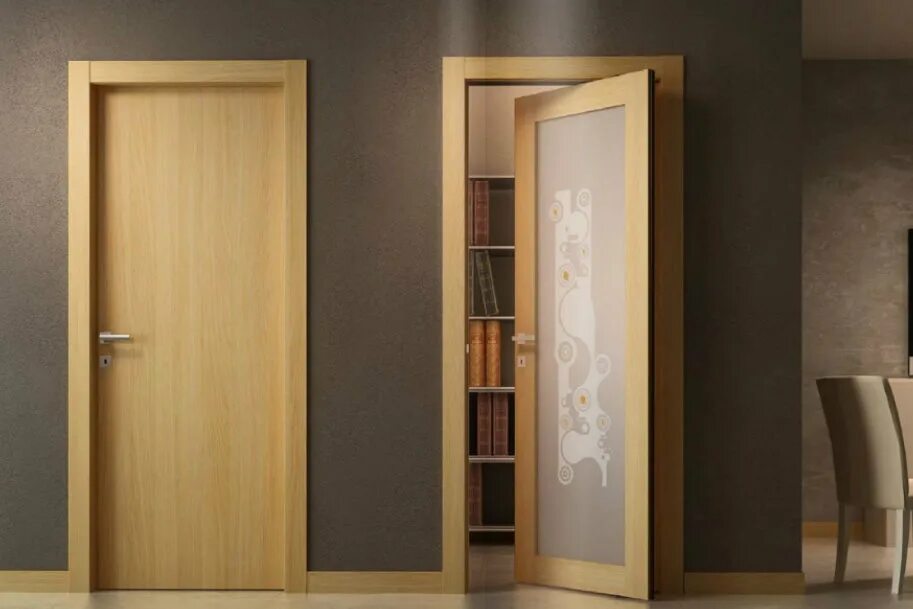 Двери 2 типа. Межкомнатная двойная рото дверь. комнатные двери. двери из мдф. дверь из дсп.
