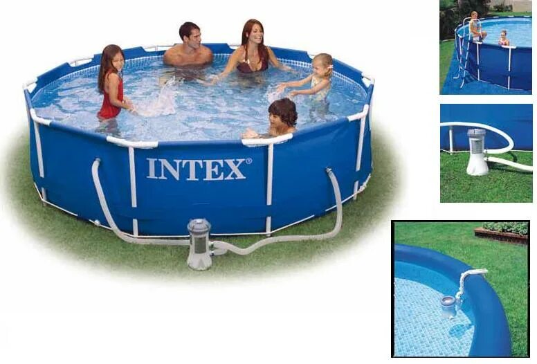 Как собрать бассейн intex круглый. Бассейн интекс 305. intex 305 76 каркасный. бассейн интекс каркасный 305х76см. intex бассейн каркасный призматический, 305x76см.