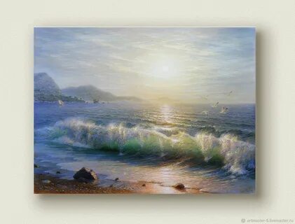 Картина утро на море
